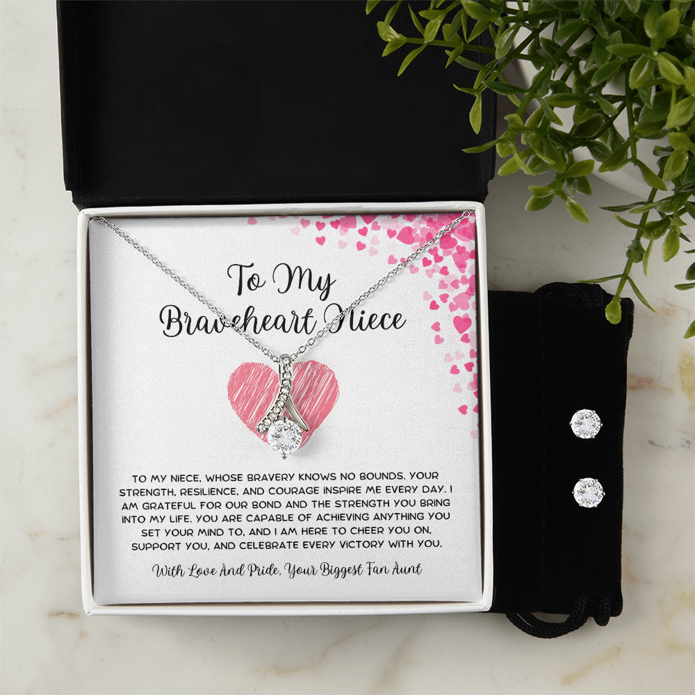 To My Braveheart Niece - From Aunt to Niece Alluring Beauty With Earrings