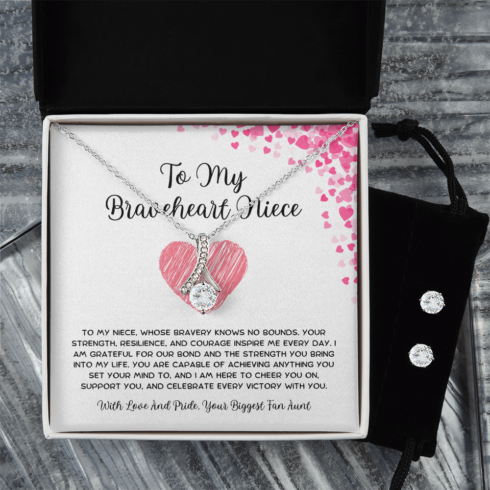 To My Braveheart Niece - From Aunt to Niece Alluring Beauty With Earrings
