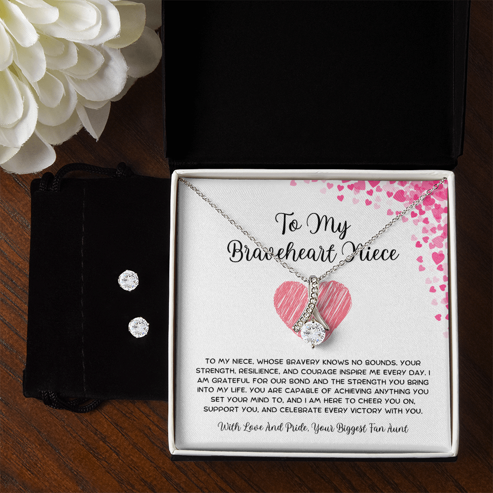 To My Braveheart Niece - From Aunt to Niece Alluring Beauty With Earrings