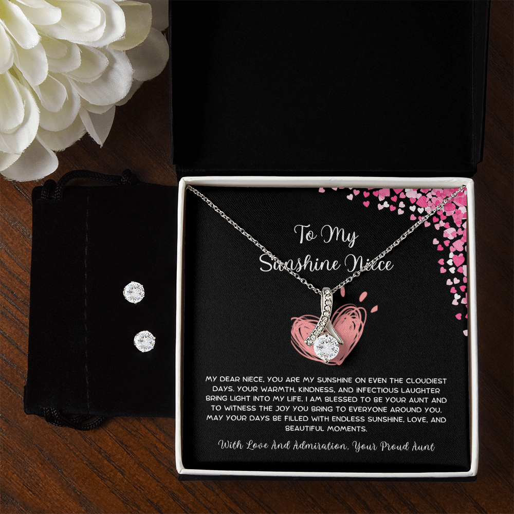 To My Sunshine Niece - From Aunt to Niece Alluring Beauty With Earrings