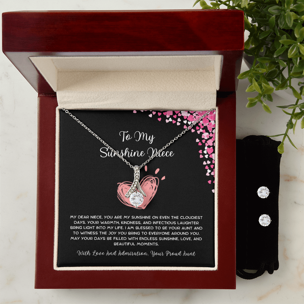 To My Sunshine Niece - From Aunt to Niece Alluring Beauty With Earrings