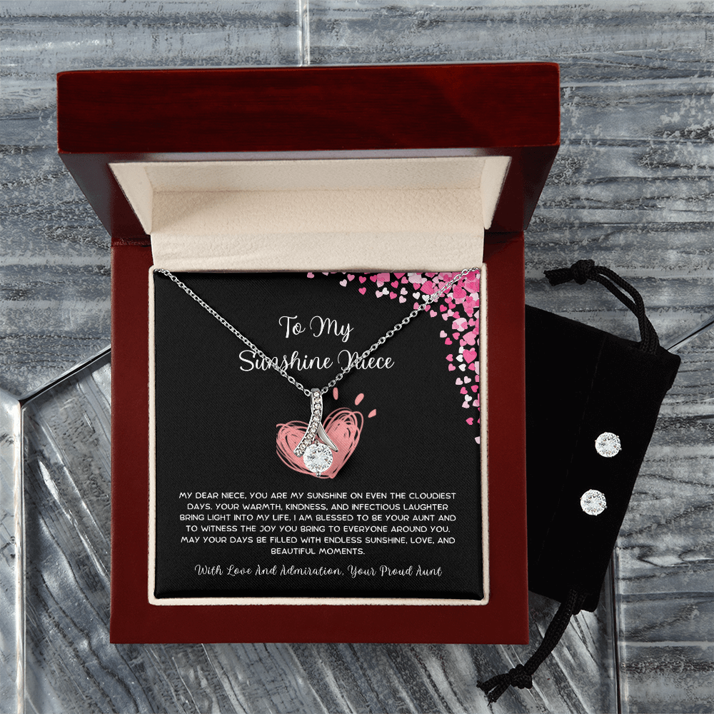 To My Sunshine Niece - From Aunt to Niece Alluring Beauty With Earrings