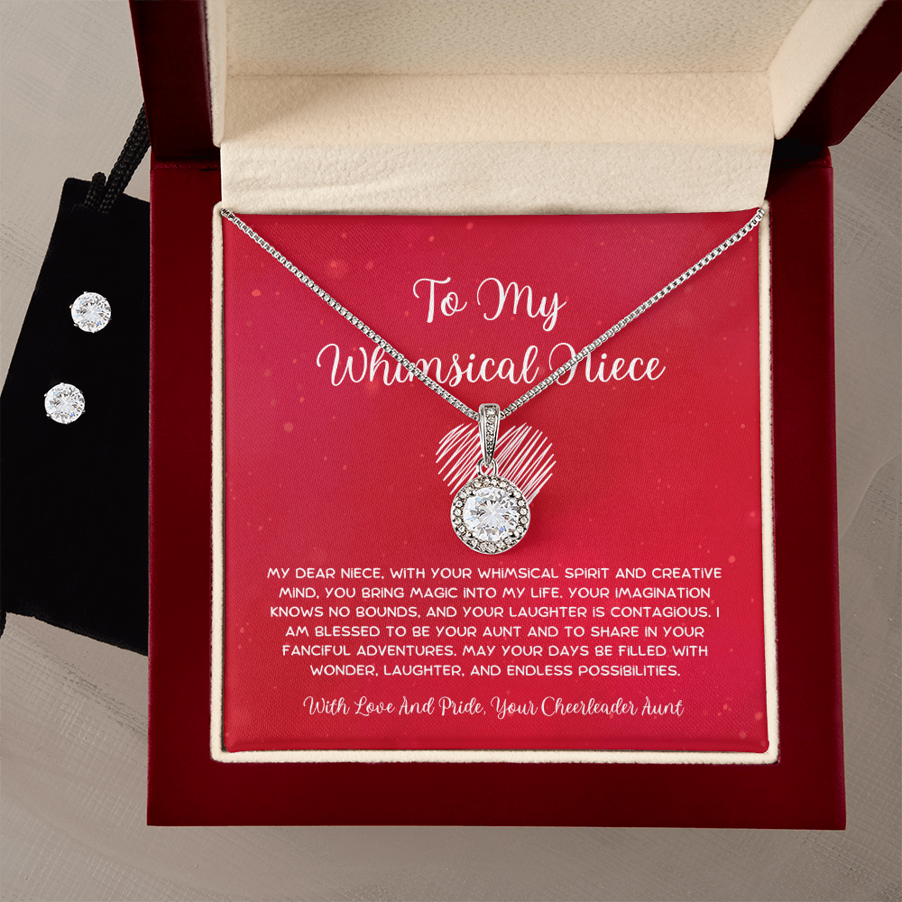 To My Whimsical Niece - From Aunt to Niece Eternal Hope Necklace With Earrings