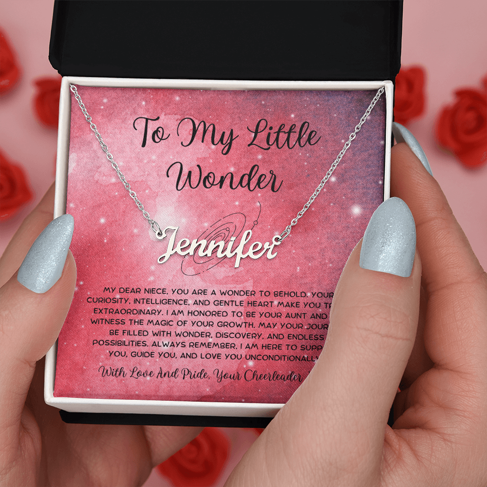 To My Little Wonder - From Aunt to Niece Custom Name Necklace