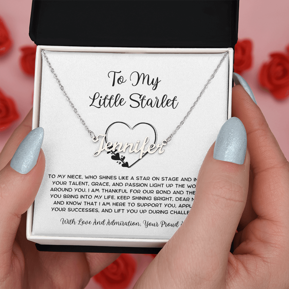 To My Little Starlet - From Aunt to Niece Custom Name Necklace