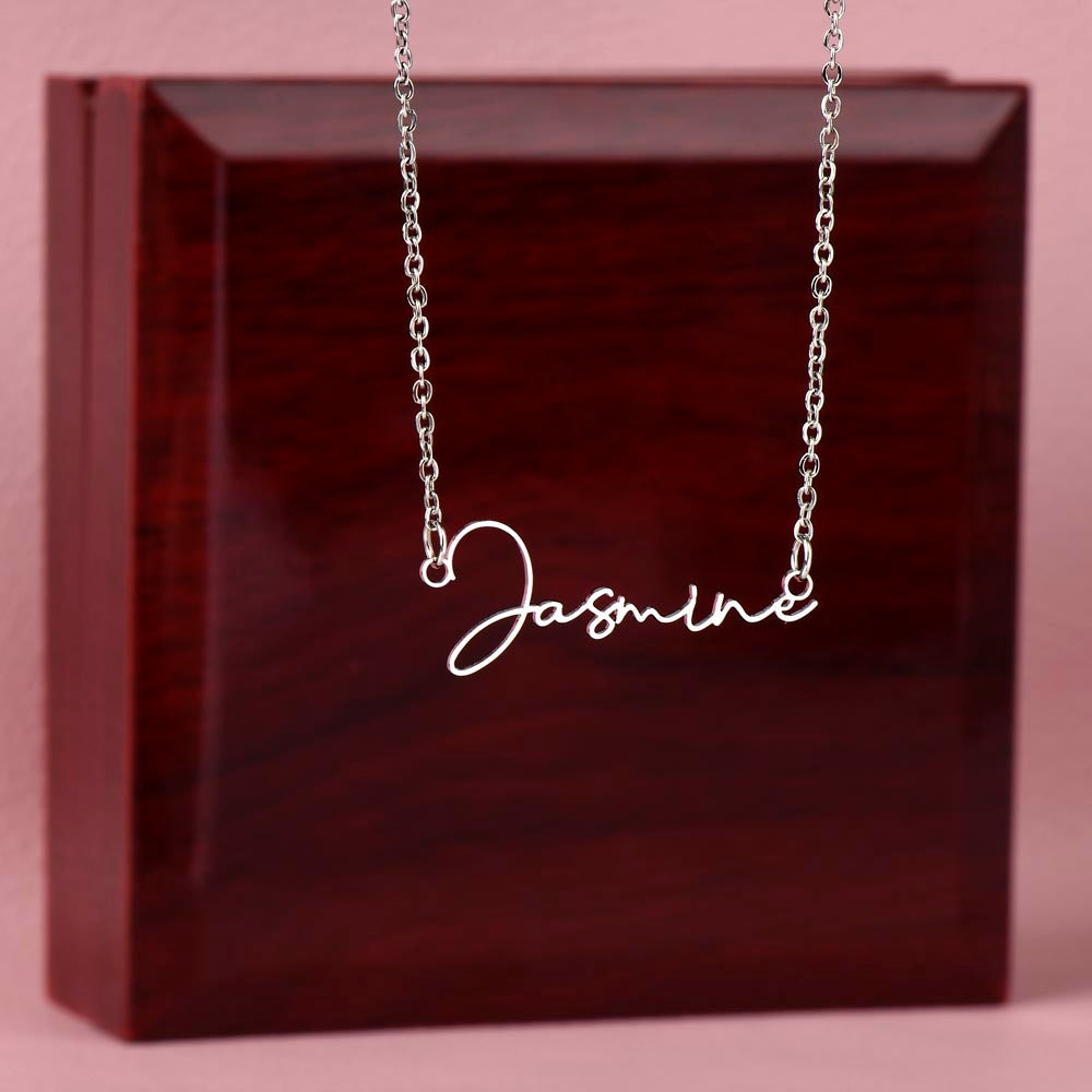 To My Sparkle Niece - From Aunt to Niece Signature Name Necklace
