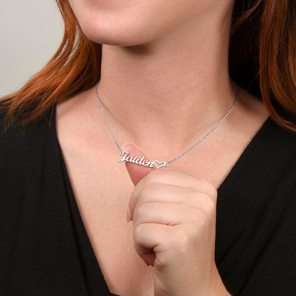 To My Little Dreamer - From Aunt to Niece  Heart Name Necklace
