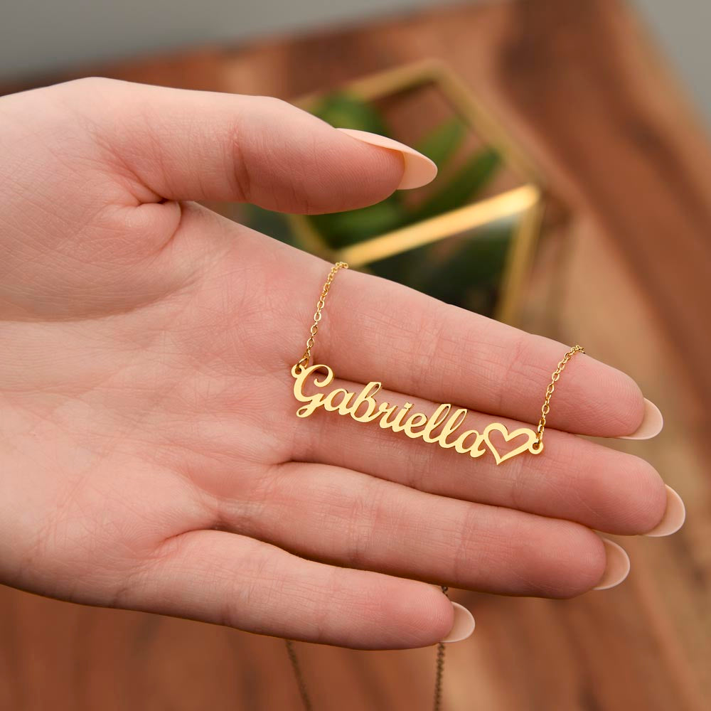 To My Whimsical Niece - From Aunt to Niece Heart Name Necklace