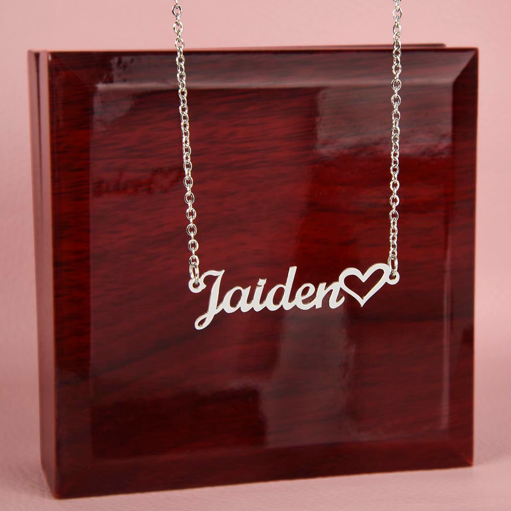 To My Little Adventurer - From Aunt to Niece Heart Name Necklace