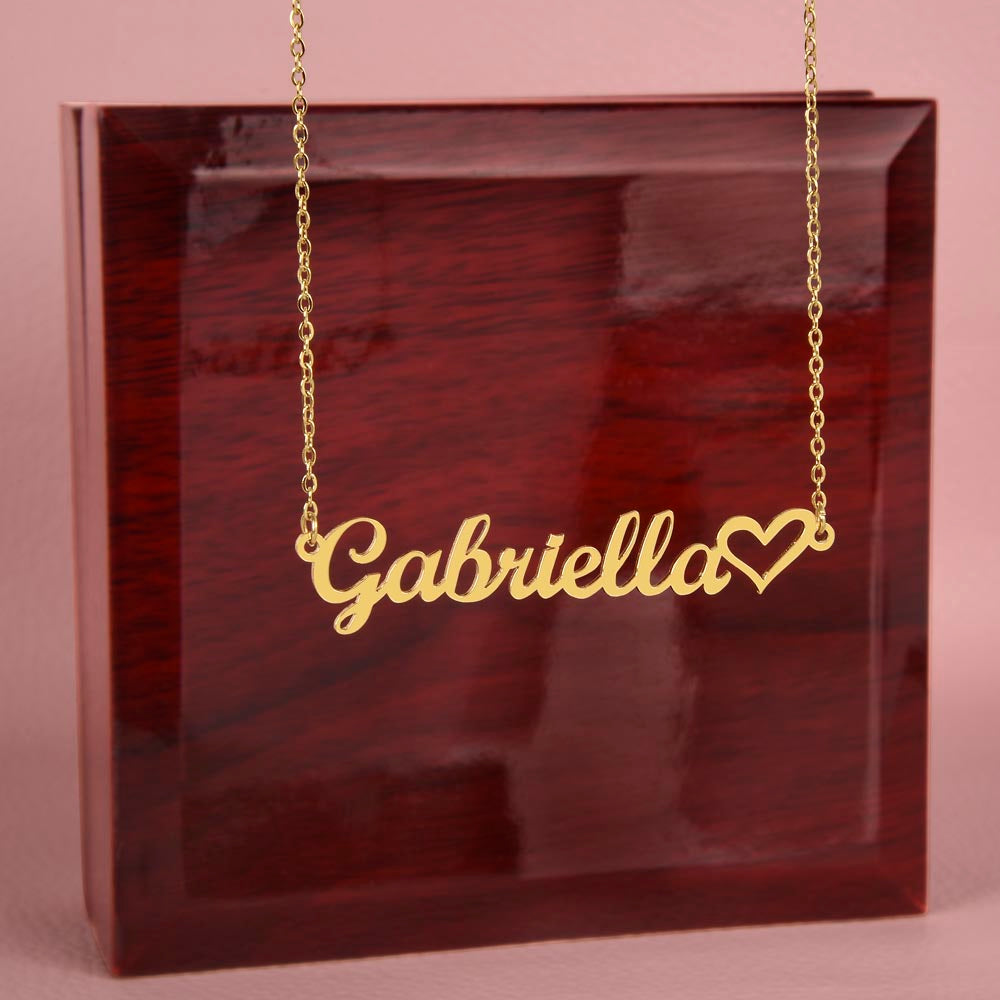 To My Sunshine Niece - From Aunt to Niece Heart Name Necklace