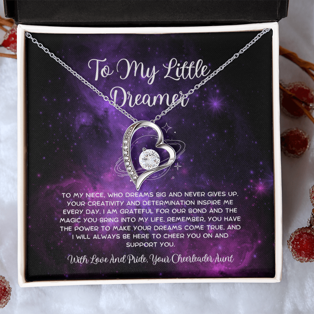 To My Little Dreamer - From Aunt to Niece Forever Love Necklace