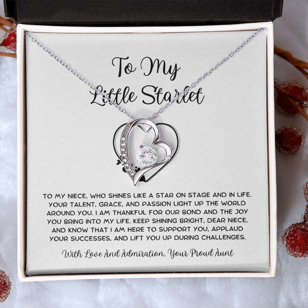 To My Little Starlet - From Aunt to Niece Forever Love Necklace