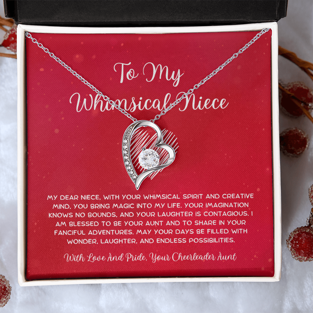 To My Whimsical Niece - From Aunt to Niece Forever Love Necklace