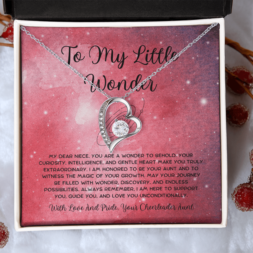 To My Little Wonder - From Aunt to Niece Forever Love Necklace