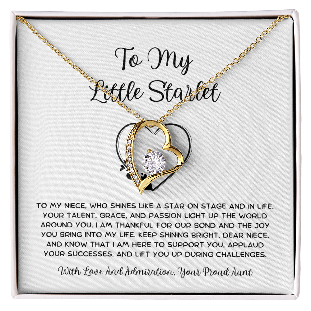To My Little Starlet - From Aunt to Niece Forever Love Necklace