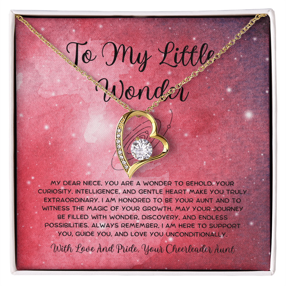 To My Little Wonder - From Aunt to Niece Forever Love Necklace